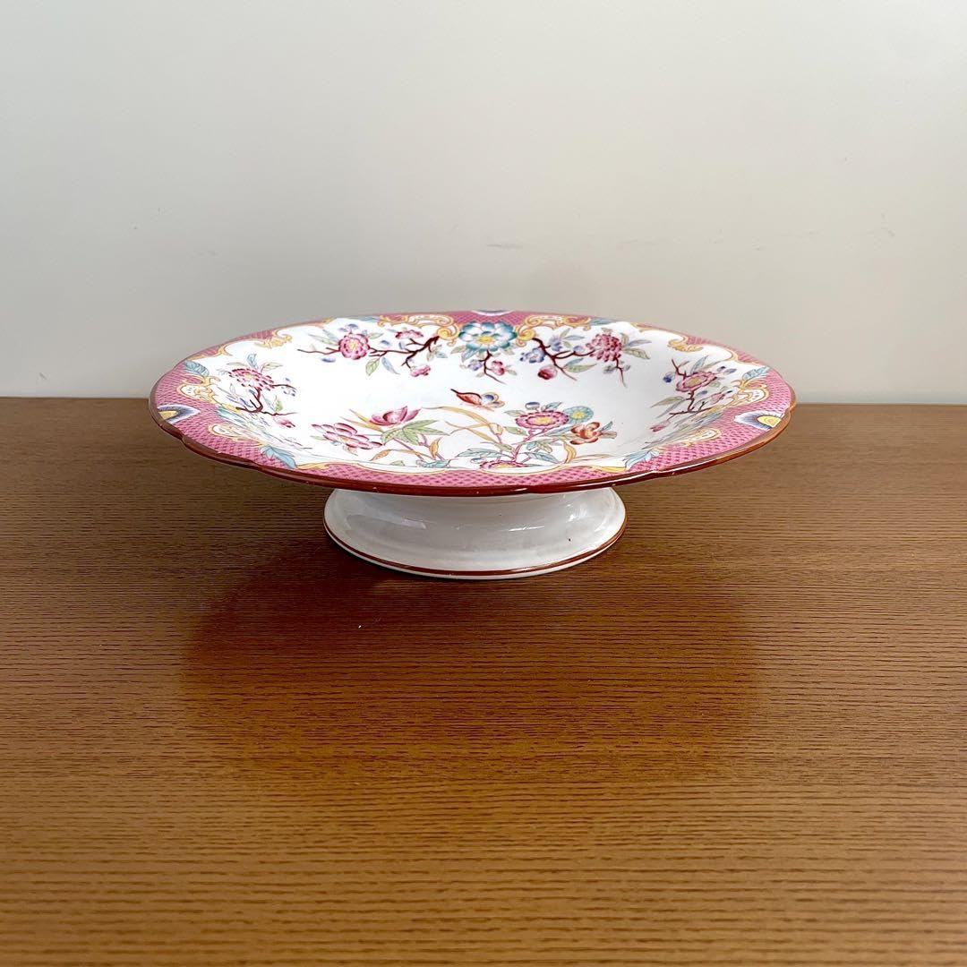 フランスアンティーク サルグミンヌ ミントン ピンク 216 コンポティエ